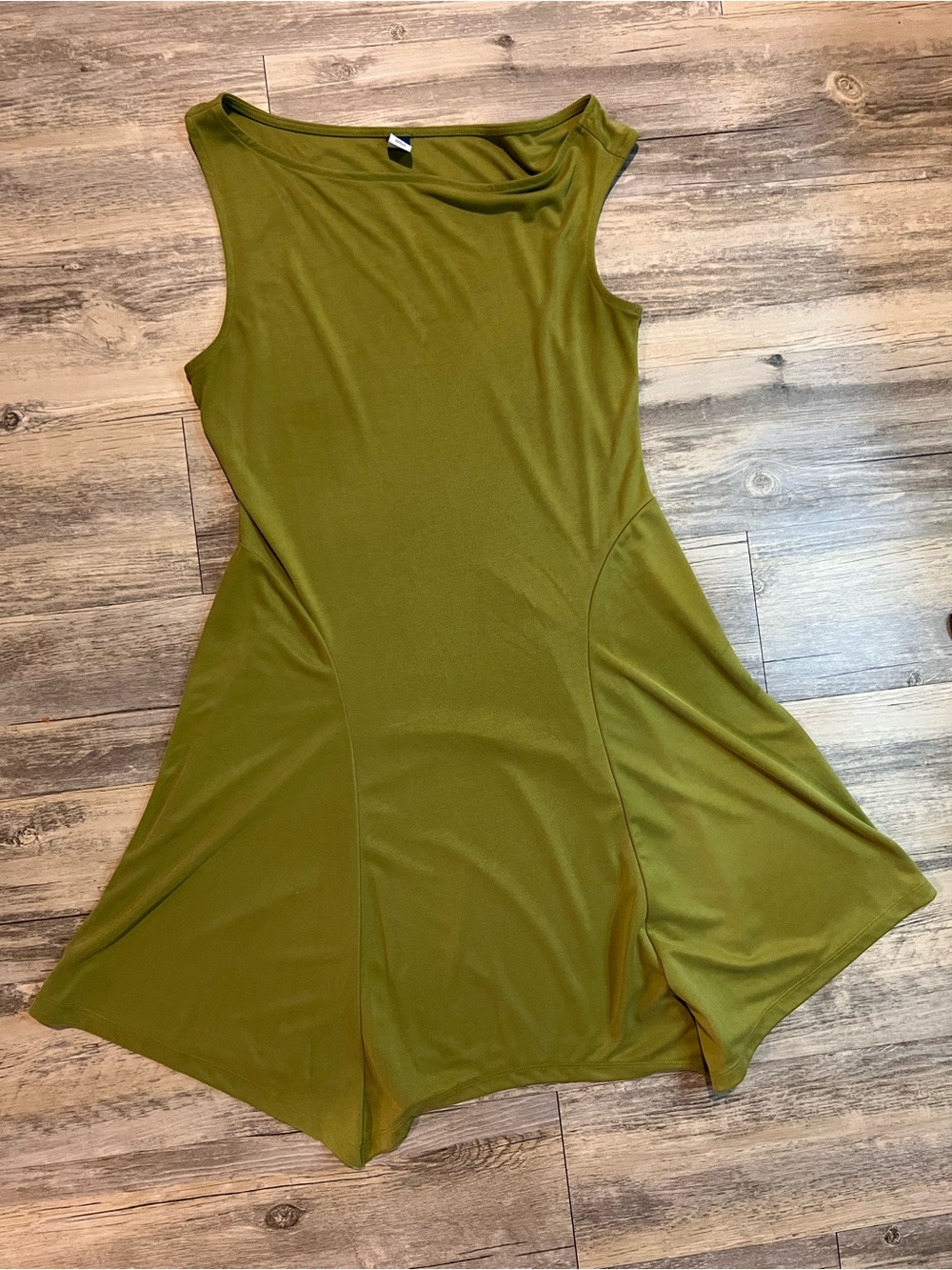 Old Navy Olive Green Draped Sleeveless Dress Size Small